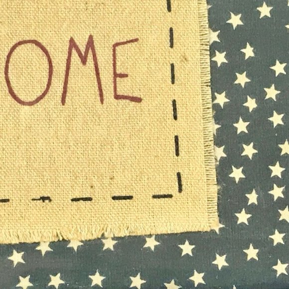 HOME SWEET HOME Wall Plaque Americana Country Farmhouse Wood Frame Patriotic - Picture 5 of 12